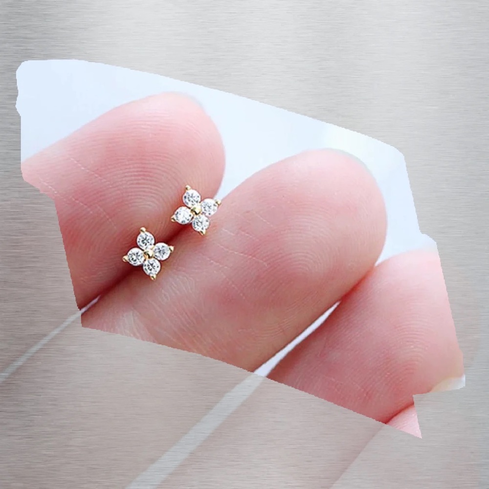 Blooming Spring Flower Mini Stud - Picture 6 of 8